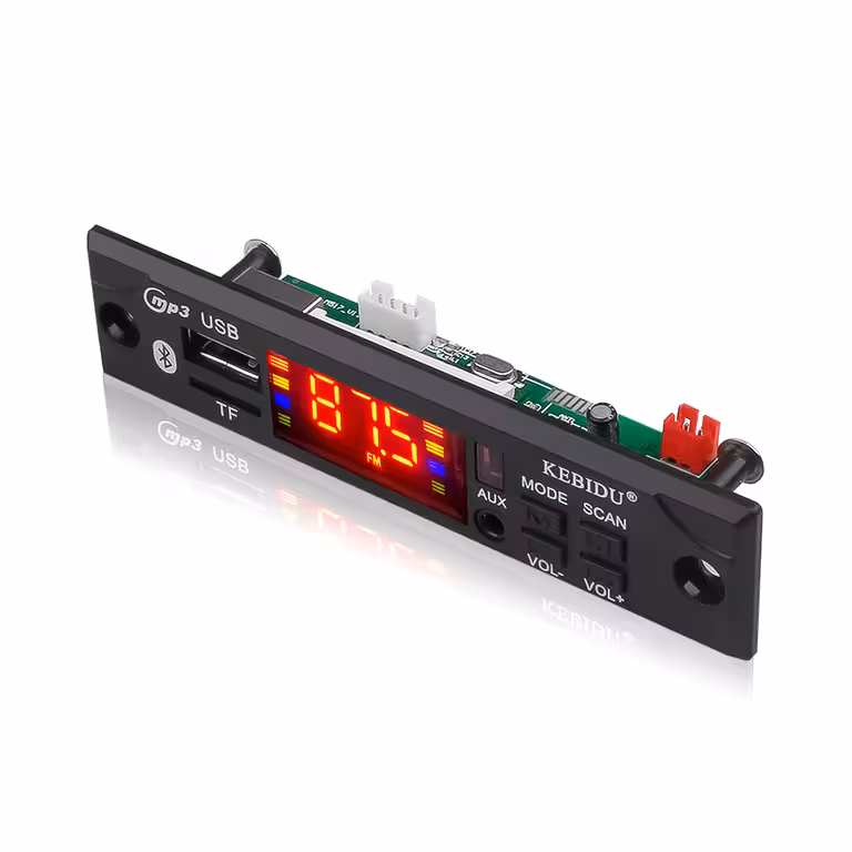 Auto MP3 modul Bluetooth 12V s USB, SD kartou, FM rádiem a dálkovým ovládáním – univerzální přehrávač