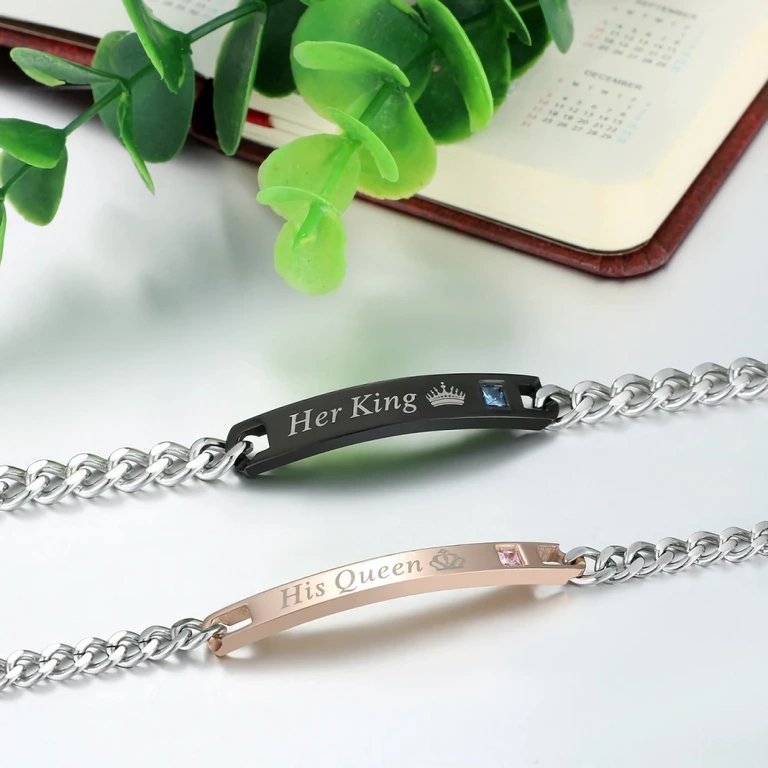 Sada náramků na Valentýna Párové náramky vhodné na Valentýna nebo výročí