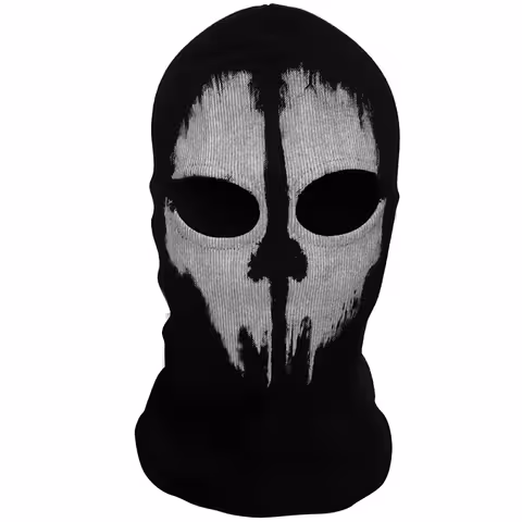 Kukla lebka Call of Duty Ghost – maska na lyže, moto, airsoft, paintball, taktická černá