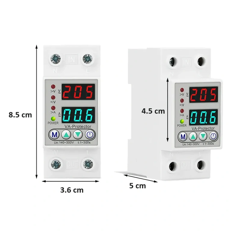 Relé ochrany proti přepětí a přetížení pro napětí 220V