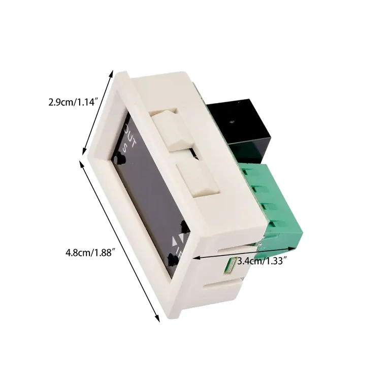 Rozměry relé časovač modul 12V Přesné rozměry modulu časovače s relé a LED displejem