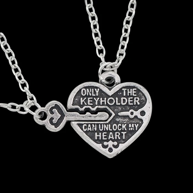 Přátelský náhrdelník s klíčem a srdcem pro nejlepší přátele