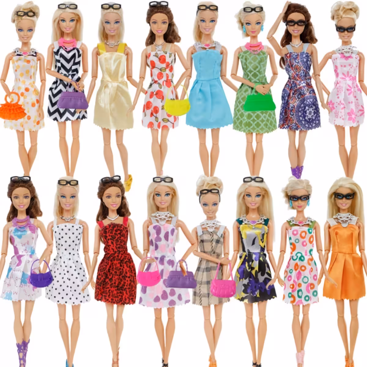 Kompletní kit pro oblékání panenek Barbie se šaty a doplňky