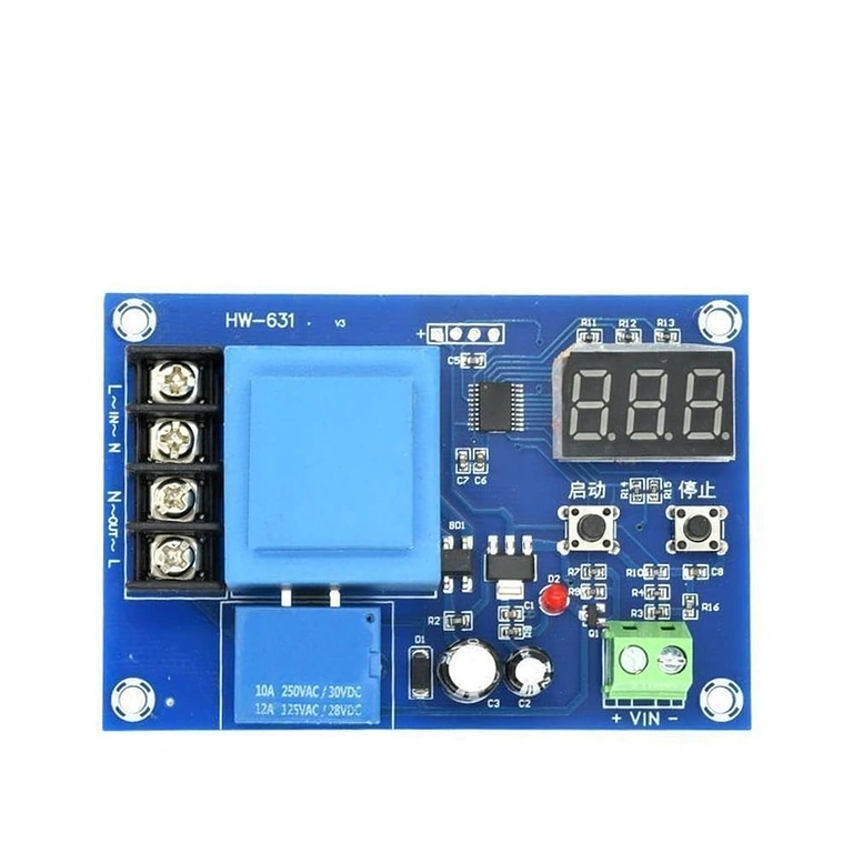 Elektronický modul napájený 220V pro řízení baterií 3,7-120V