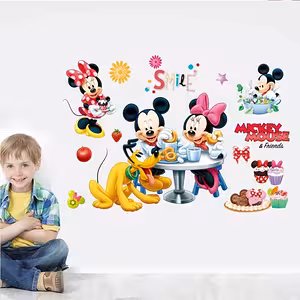 Samolepka na zeď Mickey Mouse samolepicí dekorace do dětského pokoje nebo pro miminko