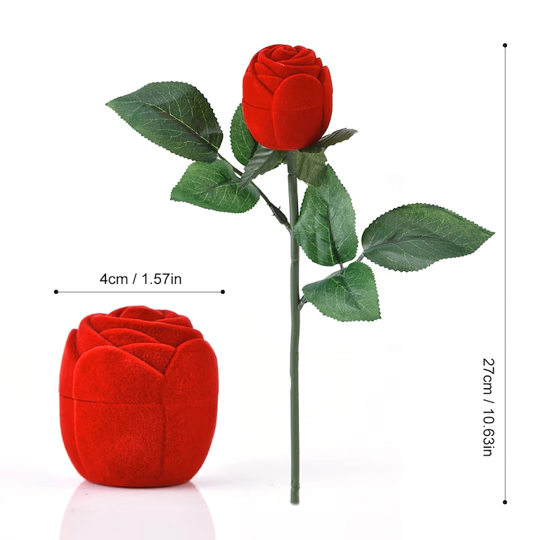 Krabička na zásnuby – sametový růžový design