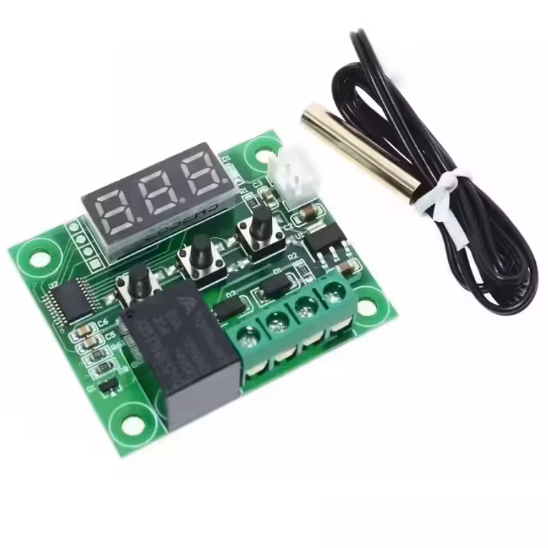 Digitální univerzální termostat 12V W1209 s relé 20A a sondou pro regulaci teploty