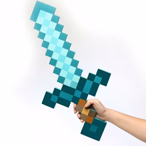 Minecraft diamantový meč – lehká pěnová hračka EVA, ideální pro děti a cosplay