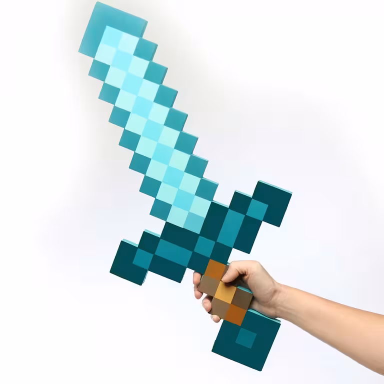 Minecraft diamantový meč – lehká pěnová hračka EVA, ideální pro děti a cosplay