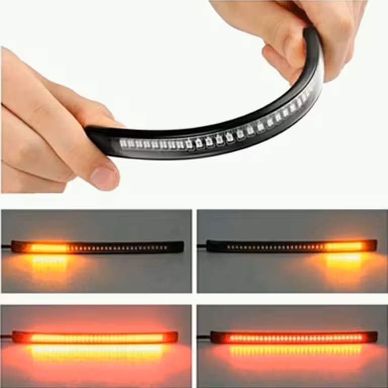 LED páska brzdové světlo a blinkry pro moto, motocykl, skútr, ATV – 48 LED flexibilní