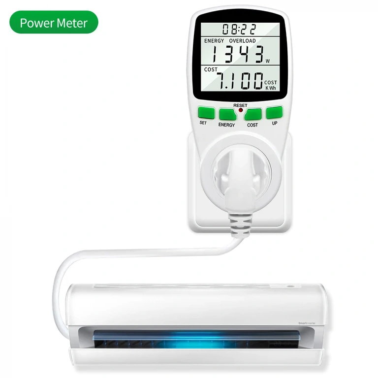 Měřič elektrického proudu pro spotřebiče připojené do zásuvky