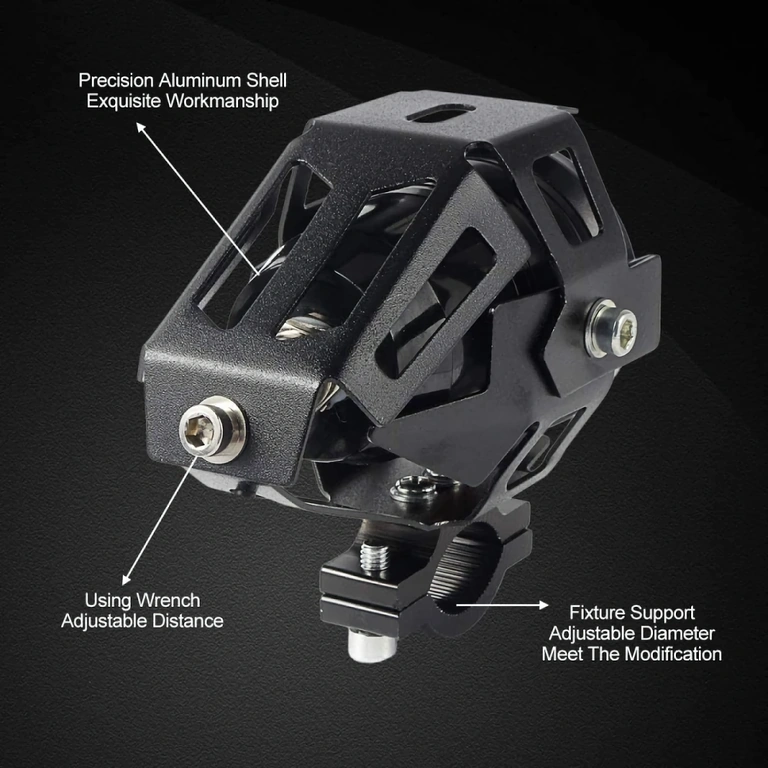 LED světlomet CREE U7 pro motocykly s nerezovým držákem