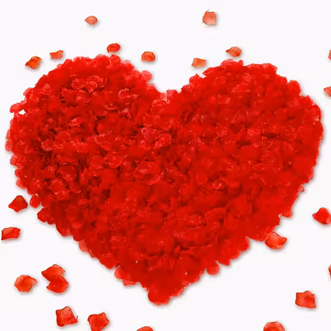 Petály umělých červených růží – 500 kusů pro romantickou výzdobu, svatbu a Valentýna