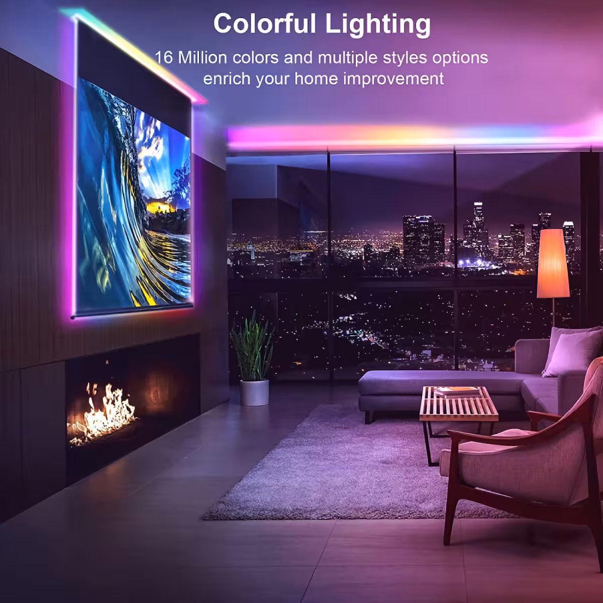 LED pásek s 300 RGB LED, dálkový ovladač a bluetooth konektivita