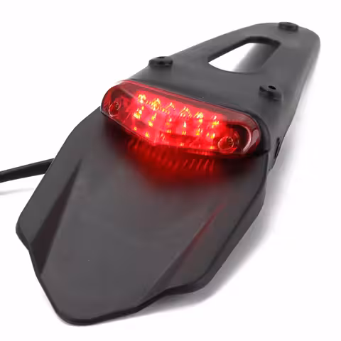 Zadní blatník na motorku s LED světlem – koncový díl Enduro, Motocross, Off-Road