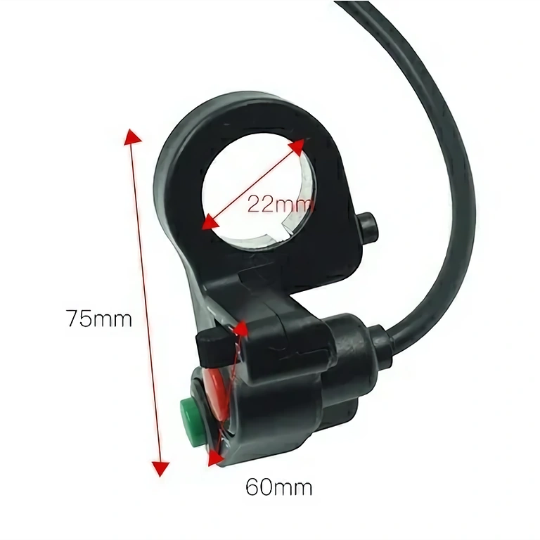 Elektrický spínač pro aktivaci světel a klaksonu motocyklu