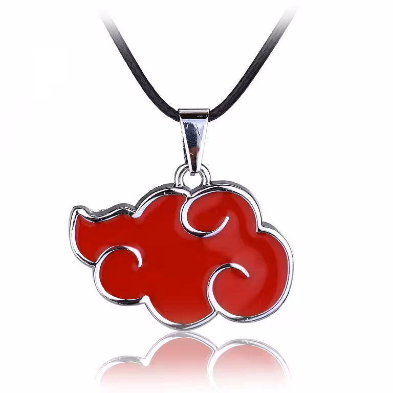 Řetízkový přívěsek Naruto Cosplay Akatsuki Red Cloud – anime šperk Sharingan