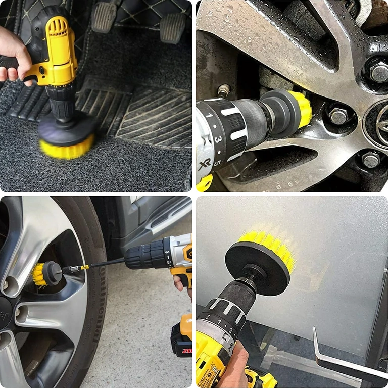 Sada kartáčů pro čištění kol, poklic a těžko dostupných rohů