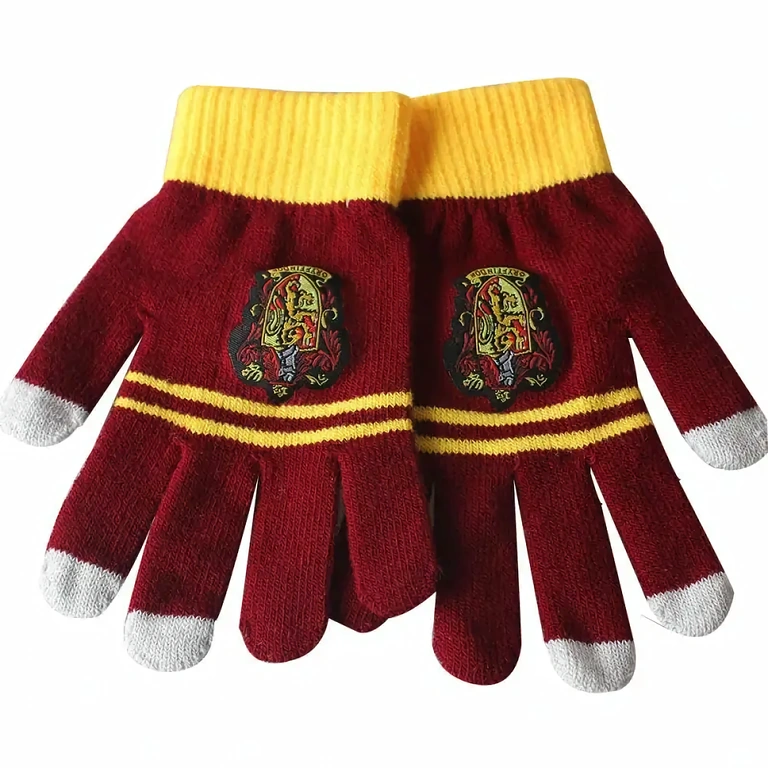 Harry Potter styl Gryffindor rukavice pro děti a dospělé, perfektní na chladné období