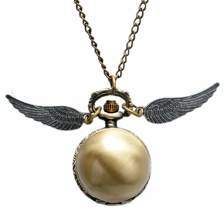 Otevřené hodinky Snitch – quartz mechanismus Otevřený přívěsek hodinek s viditelnými čísly – model Harry Potter Golden Snitch