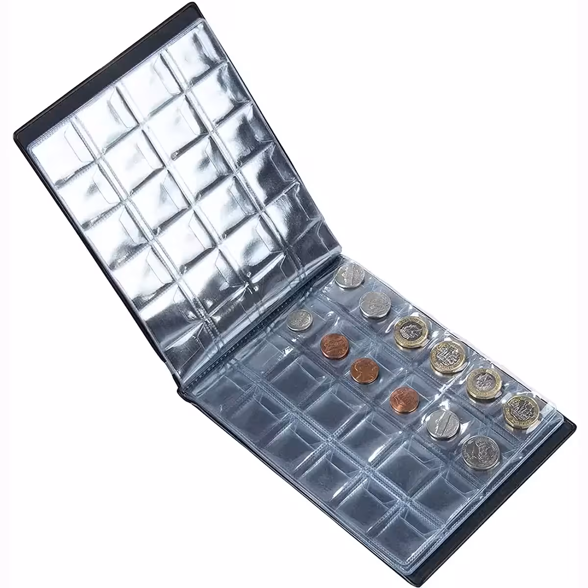 Knížkové album s 240 kapsami pro mince