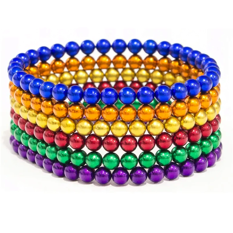 Magnetický duhový krychlový set z 216 neodymových kuliček