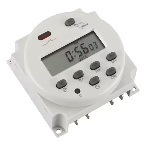 Časové relé digitální programovatelné 12V – elektronický časovač s displejem a 8 programy ON/OFF
