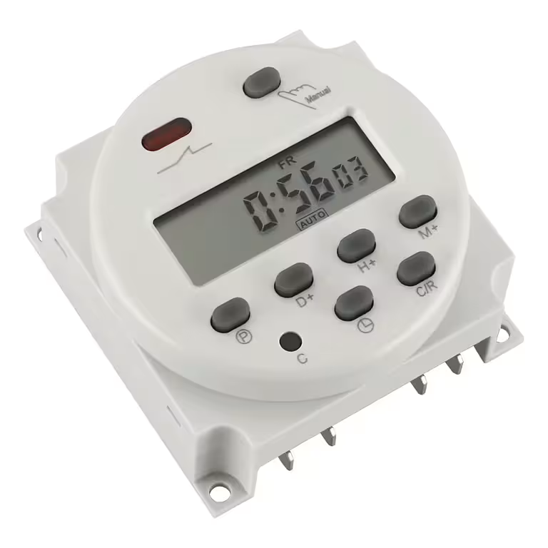 Časové relé digitální programovatelné 12V – elektronický časovač s displejem a 8 programy ON/OFF