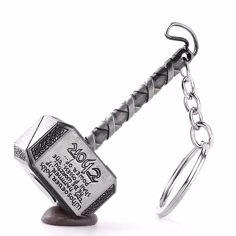 Klíčenka Thorovo kladivo – přívěsek Mjolnir, legendární kladivo boha hromu