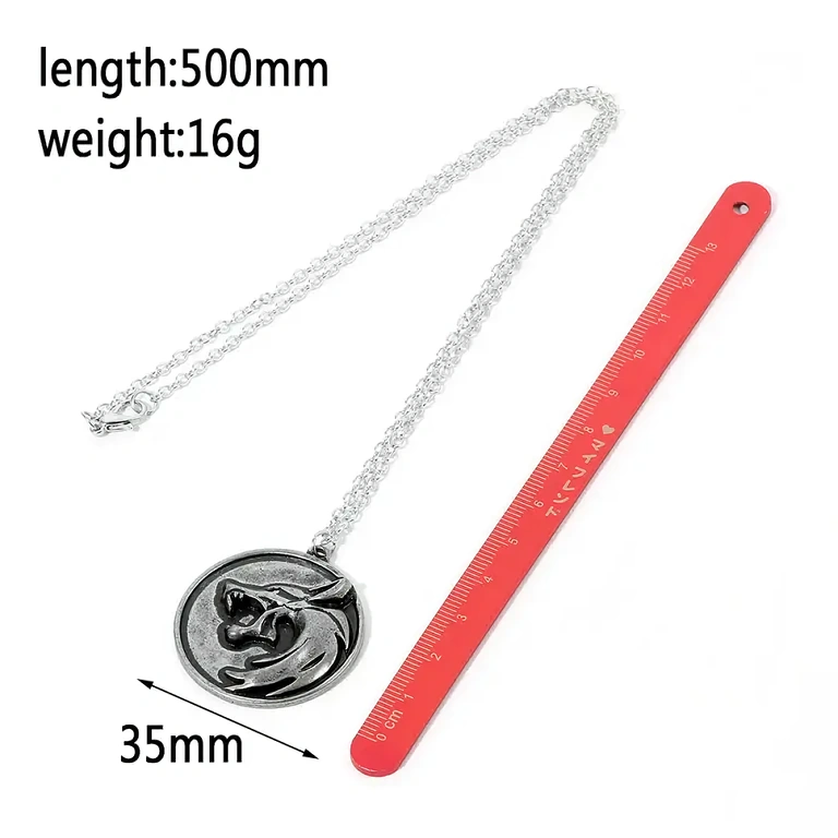 Dárková sada Witcher, přívěsky vlčí hlavy, vysoká kvalita