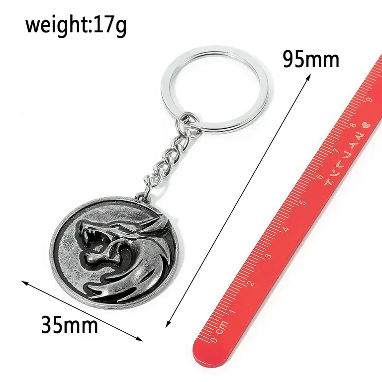 Pánské doplňky s vlčím designem Witcher, stříbrný starožitný vzhled