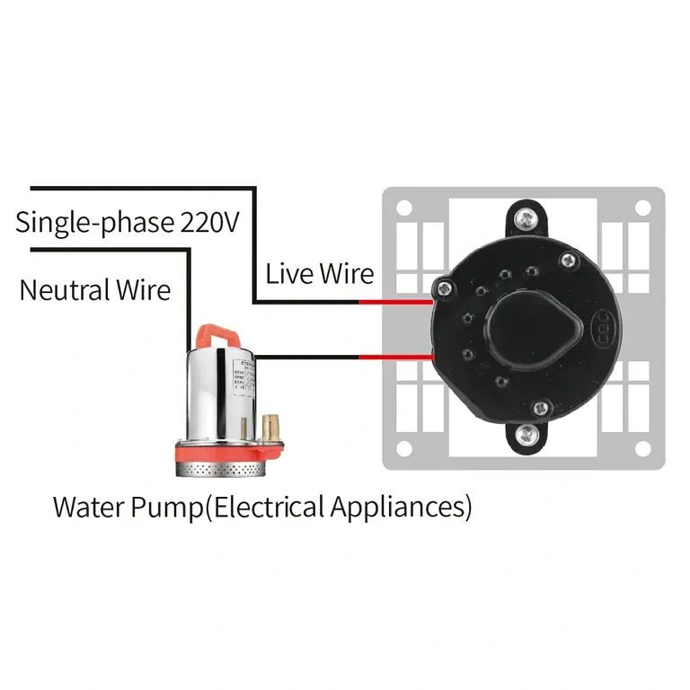 Elektrický časovač pro ventilátory nebo světla v koupelně, funkce zpoždění
