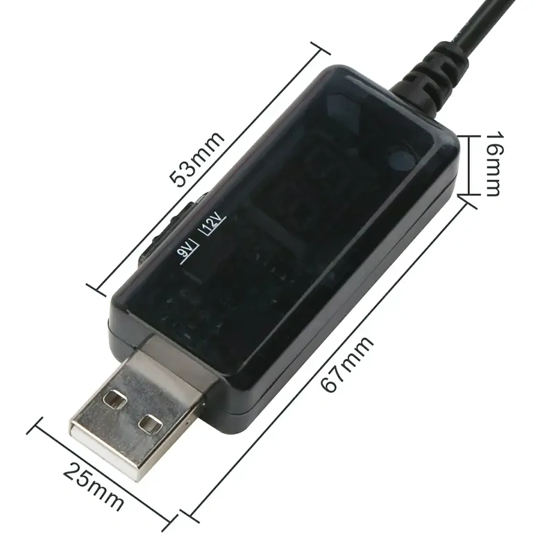 USB napájecí kabel pro zvýšené napětí 9V, ideální pro ventilátory