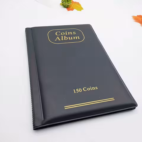 Album na sbírku mincí – pořadač se 150 přihrádkami na numismatiku, známky, žetony