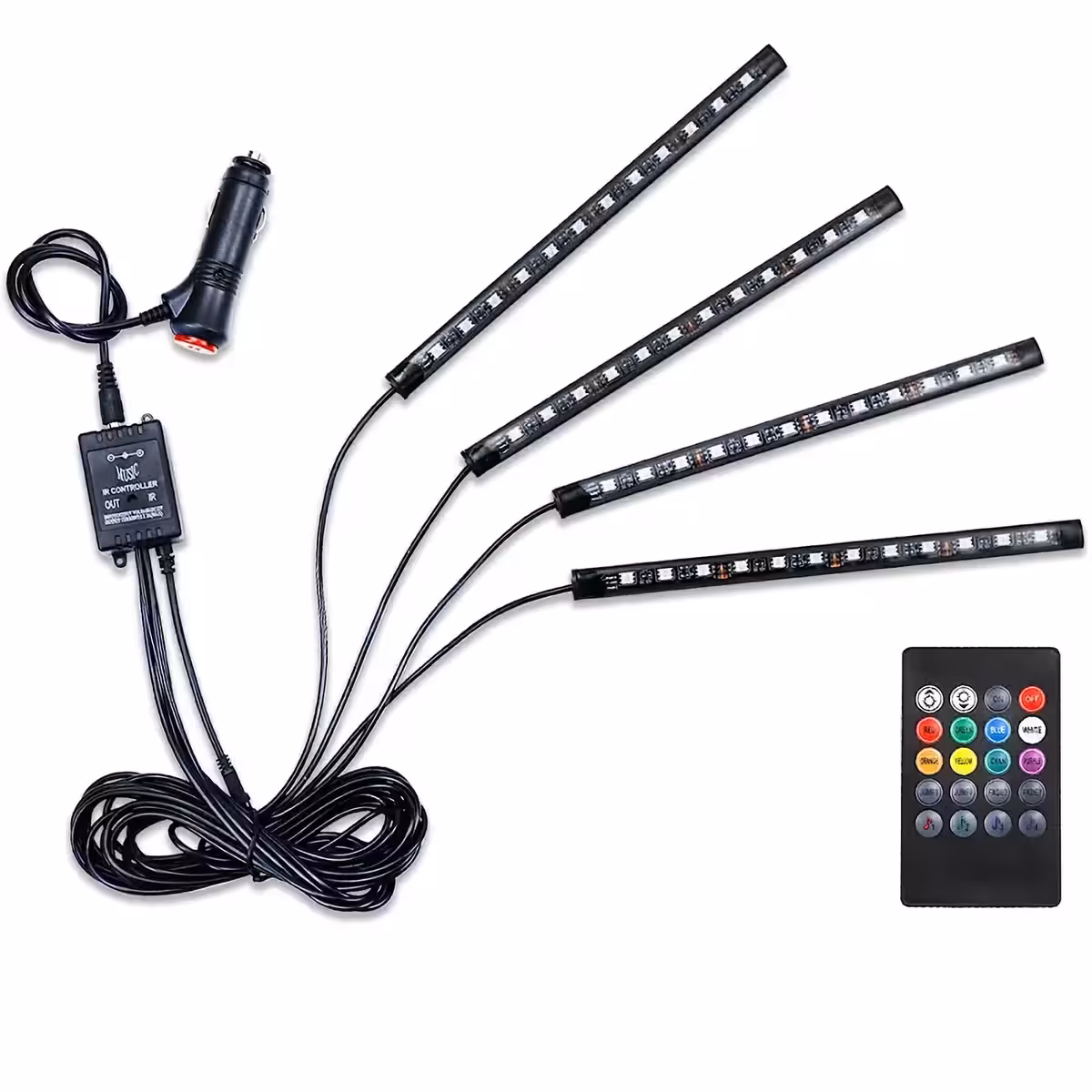 Multicolor RGB osvětlení pro interiér auta