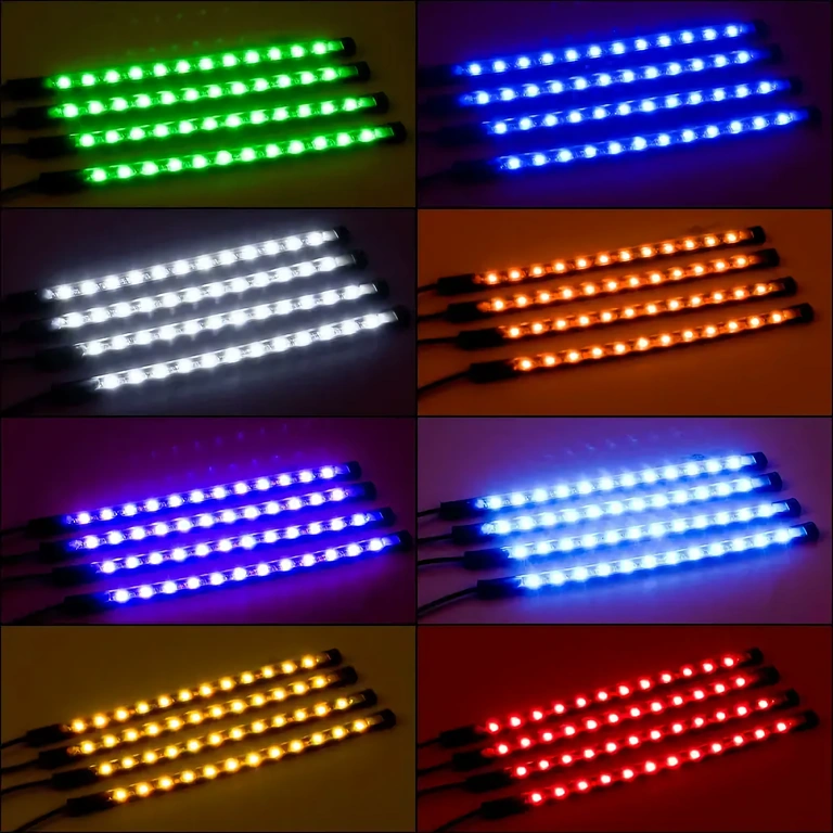 Flexibilní RGB LED pásek pro auto Flexibilní LED pás pro interiérové osvětlení auta