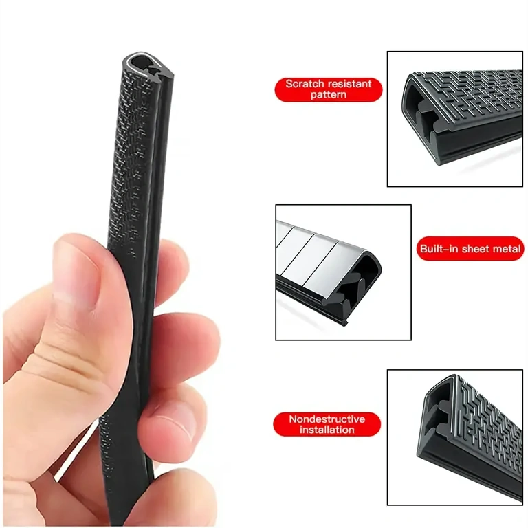 Těsnící pás s kovovou vložkou pro ochranu dveří auta