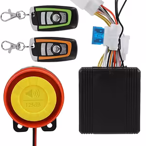 Alarm proti krádeži pro motocykl / skútr / ATV – 125 dB, 2 dálkové ovladače, ovládání motoru