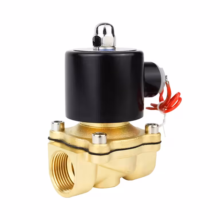 Elektromagnetický ventil 220V 1/2 palce normálně zavřený – pro vodu, vzduch, olej – měď, těsnění NBR
