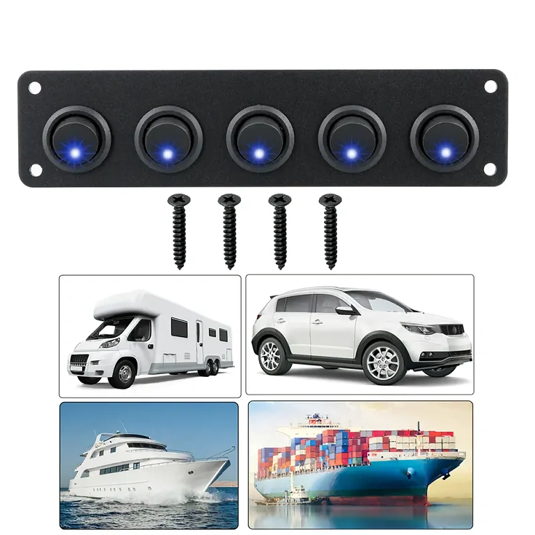 Příklad montáže panelu s přepínači do palubní desky auta