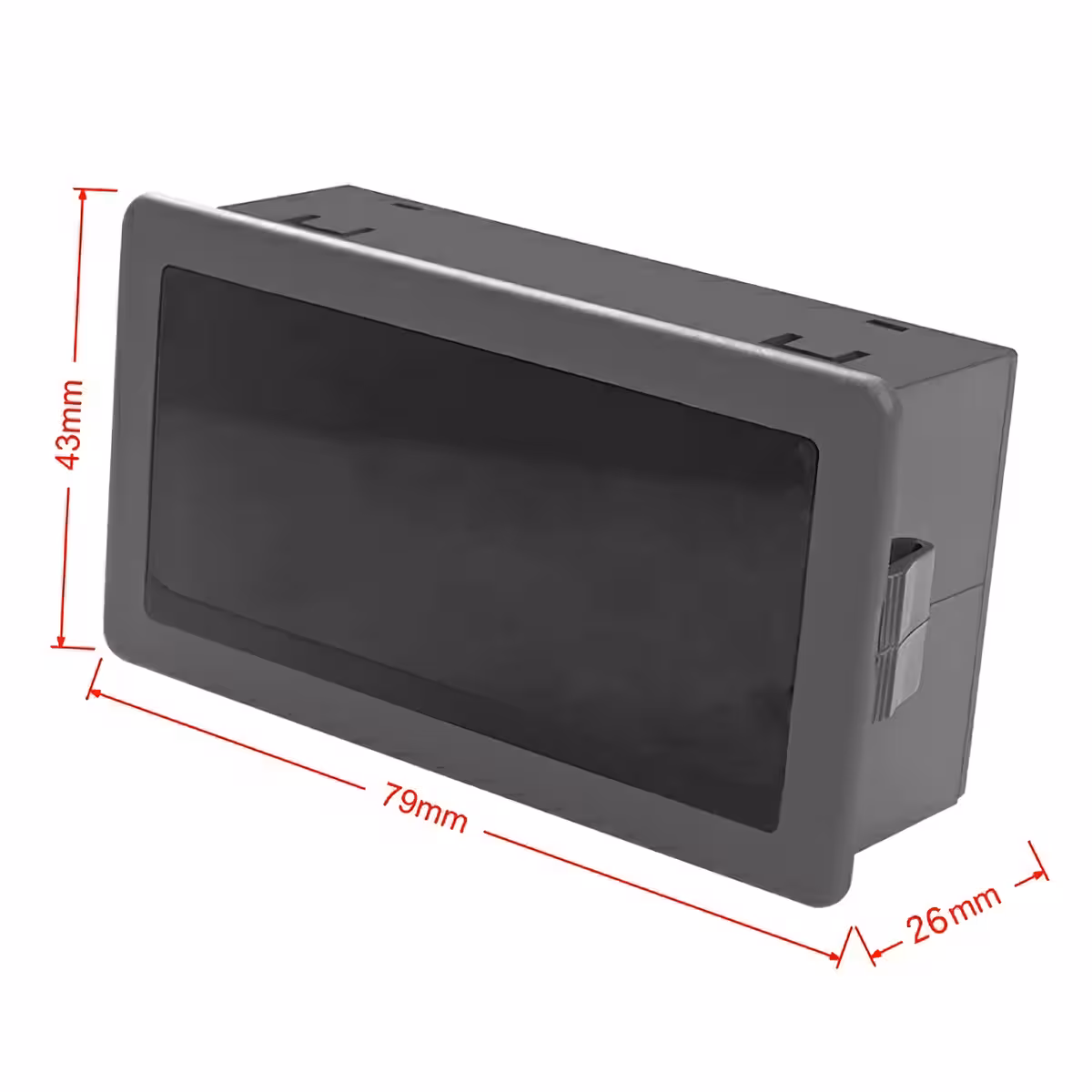 Obrázek vnějších rozměrů elektronického tachometru