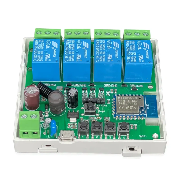 Bezdrátový relé modul kompatibilní s RF 433MHz, dálkové ovládání přes aplikaci