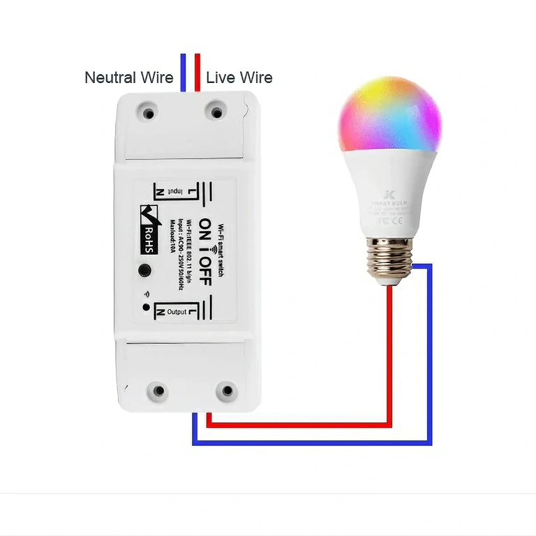 Elektrické schéma chytrého relé Elektrické schéma a instrukce pro zapojení chytrého relé s 1 kanálem