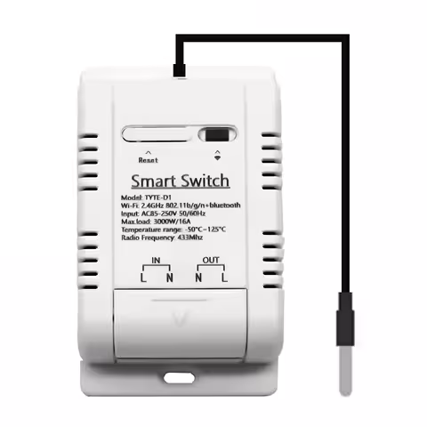 Chytrý WiFi termostat se senzorem teploty DS18B20 – automatické ovládání Tuya Smart, 220V 16A