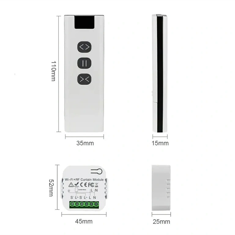 Všechny komponenty sady: kontroler, dálkový ovladač a držák ovladače