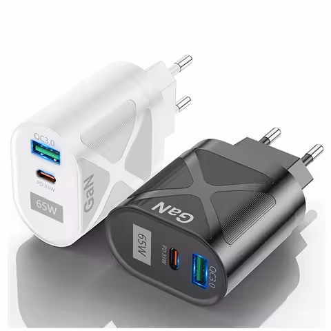 Nabíječka pro telefon a tablet 65W GaN USB-C & USB-A – rychlonabíječka PD QC pro iPhone, Samsung, Android
