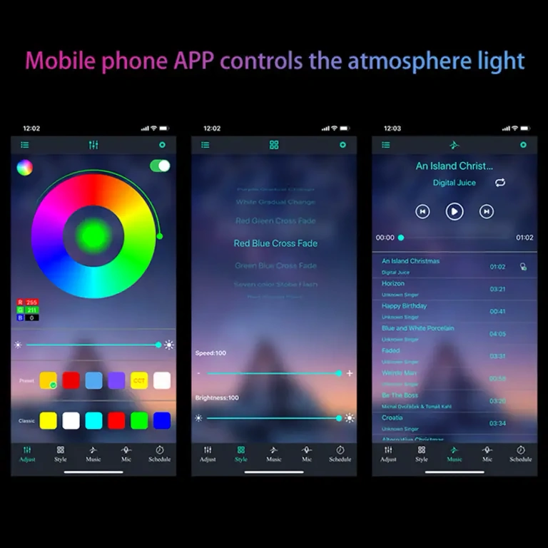 Automobilové LED diody, které blikají v rytmu hudby