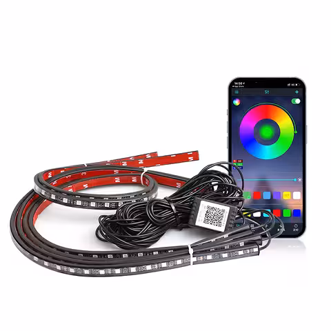Sada LED RGB světel pro auto – podsvícení podvozku