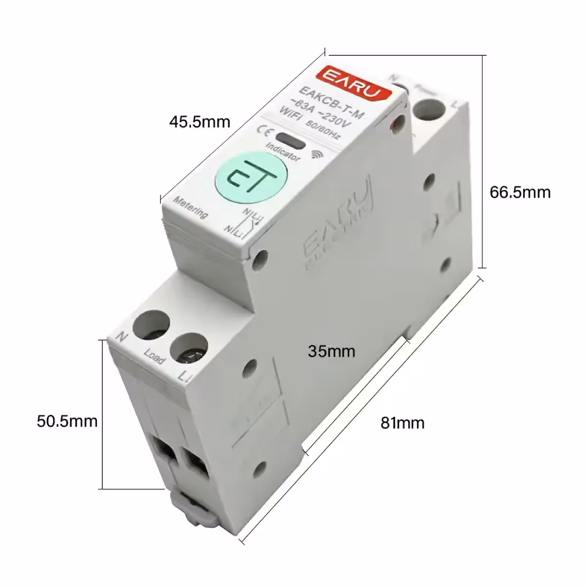 Boční profil chytrého elektroměru s moderním designem