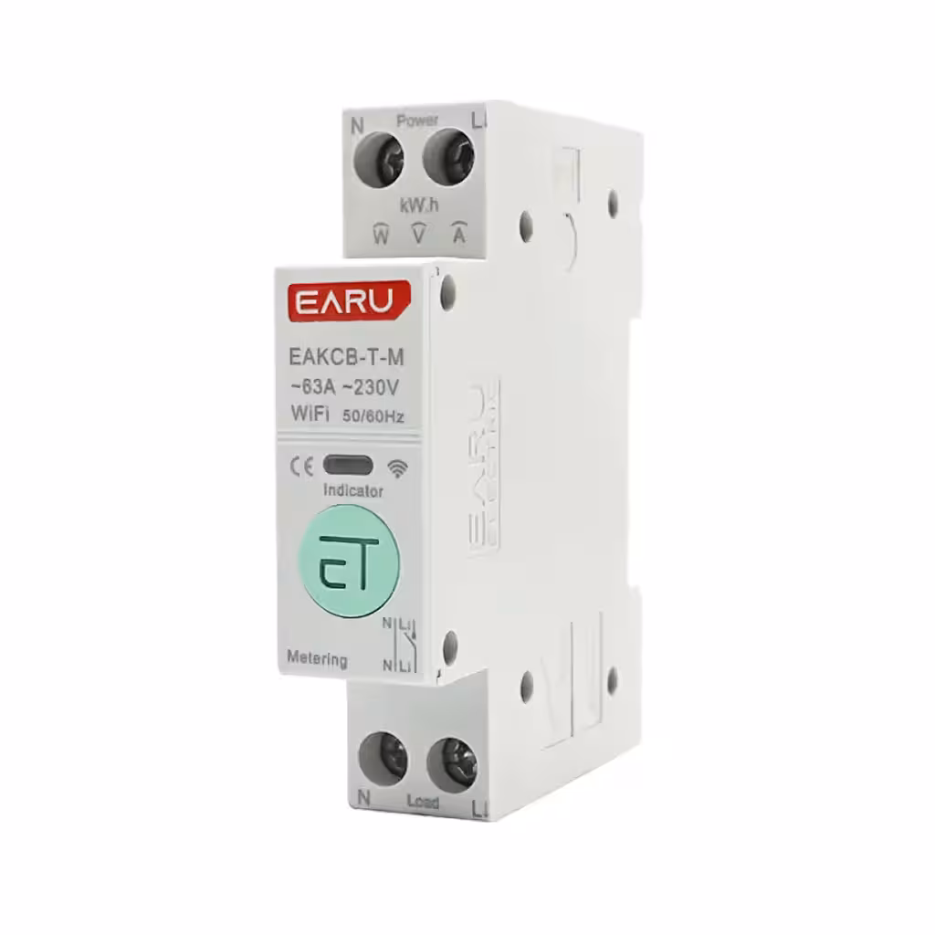 Jednofázový chytrý WiFi elektroměr s ochranou proti přepětí a monitorováním spotřeby